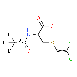 ChemSpider 2D Image | S-(2,2-Dichlorovinyl)-N-(1-~13~C,~2~H_3_)ethanoyl-L-cysteine | C613CH6D3Cl2NO3S