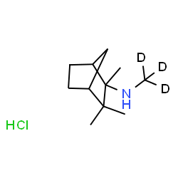 ChemSpider 2D Image | 2,3,3-Trimethyl-N-(~2~H_3_)methylbicyclo[2.2.1]heptan-2-amine hydrochloride (1:1) | C11H19D3ClN