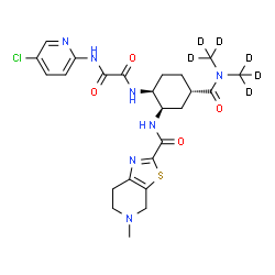 ChemSpider 2D Image | Edoxaban-d6 | C24H24D6ClN7O4S