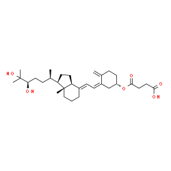 ChemSpider 2D Image | 4-{[(3S,5Z,7E,24R)-24,25-Dihydroxy-9,10-secocholesta-5,7,10-trien-3-yl]oxy}-4-oxobutanoic acid | C31H48O6