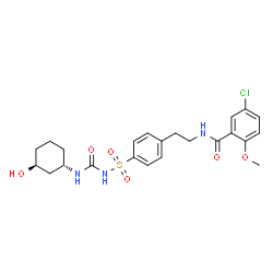 ChemSpider 2D Image | 5-Chloro-N-{2-[4-({[(1S,3S)-3-hydroxycyclohexyl]carbamoyl}sulfamoyl)phenyl]ethyl}-2-methoxybenzamide | C23H28ClN3O6S