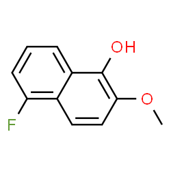 ChemSpider 2D Image | 5-Fluoro-2-methoxy-1-naphthol | C11H9FO2