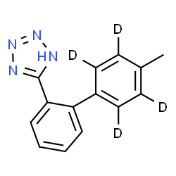 ChemSpider 2D Image | 5-[4'-Methyl(2',3',5',6'-~2~H_4_)-2-biphenylyl]-1H-tetrazole | C14H8D4N4