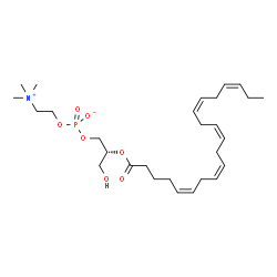 ChemSpider 2D Image | (2R)-3-Hydroxy-2-[(5Z,8Z,11Z,14Z,17Z)-5,8,11,14,17-icosapentaenoyloxy]propyl 2-(trimethylammonio)ethyl phosphate | C28H48NO7P