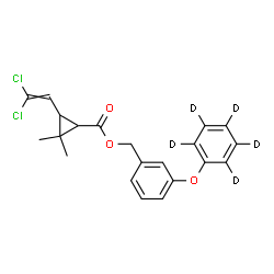 ChemSpider 2D Image | trans-Permethrin-d5 | C21H15D5Cl2O3