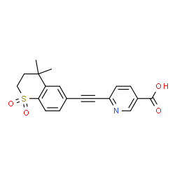 ChemSpider 2D Image | TAZAROTENIC ACID SULFONE | C19H17NO4S