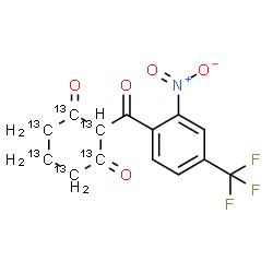 ChemSpider 2D Image | NITISINONE-13C6 | C813C6H10F3NO5