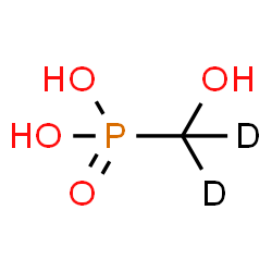 ChemSpider 2D Image | [Hydroxy(~2~H_2_)methyl]phosphonic acid | CH3D2O4P