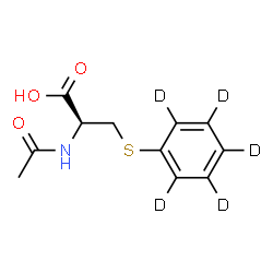 ChemSpider 2D Image | N-Acetyl-S-(~2~H_5_)phenyl-D-cysteine | C11H8D5NO3S