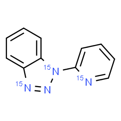 ChemSpider 2D Image | 1-[(~15~N)-2-Pyridinyl](1,3-~15~N_2_)-1H-benzotriazole | C11H8N15N3