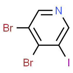 ChemSpider 2D Image | 3,4-Dibromo-5-iodopyridine | C5H2Br2IN