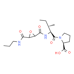 ChemSpider 2D Image | N-{[3-(Propylcarbamoyl)-2-oxiranyl]carbonyl}-L-isoleucyl-L-proline | C18H29N3O6