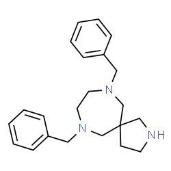 ChemSpider 2D Image | 7,10-Dibenzyl-2,7,10-triazaspiro[4.6]undecane | C22H29N3