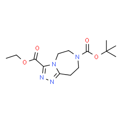 ChemSpider 2D Image | 3-Ethyl 7-(2-methyl-2-propanyl) 5,6,8,9-tetrahydro-7H-[1,2,4]triazolo[4,3-d][1,4]diazepine-3,7-dicarboxylate | C14H22N4O4