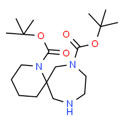 ChemSpider 2D Image | ditert-butyl 1,8,11-triazaspiro[5.6]dodecane-1,8-dicarboxylate | C19H35N3O4