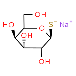 ChemSpider 2D Image | Sodium (2S,4R,5R)-3,4,5-trihydroxy-6-(hydroxymethyl)tetrahydro-2H-pyran-2-thiolate (non-preferred name) | C6H11NaO5S