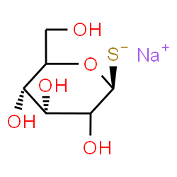 ChemSpider 2D Image | Sodium (2S,4R,5S)-3,4,5-trihydroxy-6-(hydroxymethyl)tetrahydro-2H-pyran-2-thiolate (non-preferred name) | C6H11NaO5S