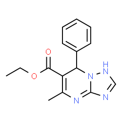 ChemSpider 2D Image | ethyl 5-methyl-7-phenyl-4H,7H-[1,2,4]triazolo[1,5-a]pyrimidine-6-carboxylate | C15H16N4O2