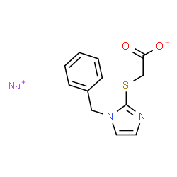 ChemSpider 2D Image | Sodium [(1-benzyl-1H-imidazol-2-yl)sulfanyl]acetate | C12H11N2NaO2S