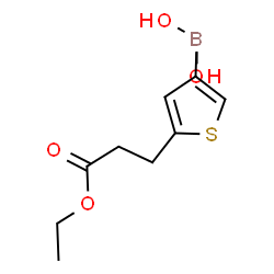 ChemSpider 2D Image | [5-(3-Ethoxy-3-oxopropyl)-3-thienyl]boronic acid | C9H13BO4S