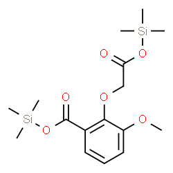 ChemSpider 2D Image | Trimethylsilyl 3-methoxy-2-(2-oxo-2-((trimethylsilyl)oxy)ethoxy)benzoate | C16H26O6Si2
