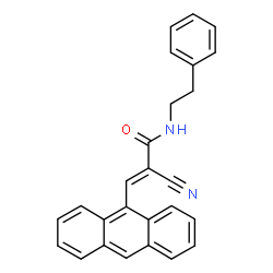 ChemSpider 2D Image | (2E)-3-(9-Anthryl)-2-cyano-N-(2-phenylethyl)acrylamide | C26H20N2O
