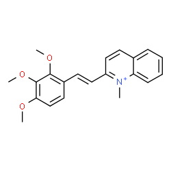 ChemSpider 2D Image | 1-Methyl-2-[(E)-2-(2,3,4-trimethoxyphenyl)vinyl]quinolinium | C21H22NO3