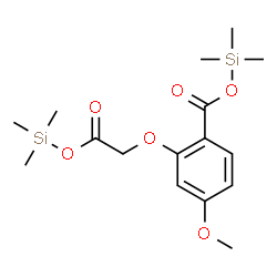 ChemSpider 2D Image | Trimethylsilyl 4-methoxy-2-(2-oxo-2-((trimethylsilyl)oxy)ethoxy)benzoate | C16H26O6Si2
