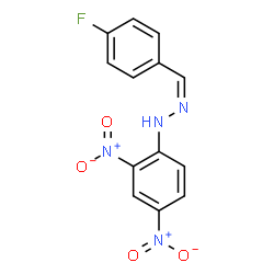 ChemSpider 2D Image | (2Z)-1-(2,4-Dinitrophenyl)-2-(4-fluorobenzylidene)hydrazine | C13H9FN4O4