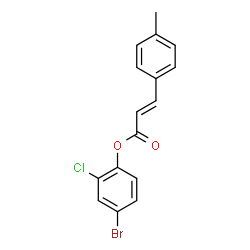 ChemSpider 2D Image | 4-Bromo-2-chlorophenyl (2E)-3-(4-methylphenyl)acrylate | C16H12BrClO2