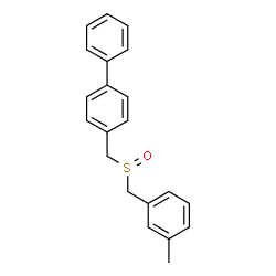 ChemSpider 2D Image | 4-{[(3-Methylbenzyl)sulfinyl]methyl}biphenyl | C21H20OS