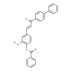 ChemSpider 2D Image | 4-[(1E)-3-(4-Biphenylyl)-3-oxo-1-propen-1-yl]-2-methoxyphenyl benzoate | C29H22O4
