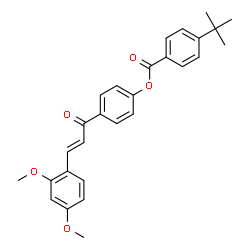 ChemSpider 2D Image | 4-[(2E)-3-(2,4-Dimethoxyphenyl)prop-2-enoyl]phenyl 4-tert-butylbenzoate | C28H28O5