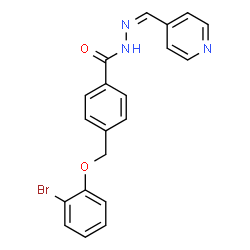 ChemSpider 2D Image | 4-[(2-Bromophenoxy)methyl]-N'-[(Z)-4-pyridinylmethylene]benzohydrazide | C20H16BrN3O2