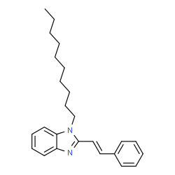 ChemSpider 2D Image | 1-Decyl-2-[(E)-2-phenylvinyl]-1H-benzimidazole | C25H32N2