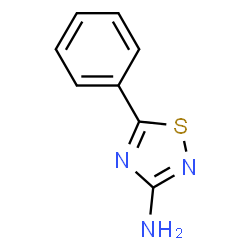 ChemSpider 2D Image | 5-PHENYL-1,2,4-THIADIAZOL-3-AMINE | C8H7N3S