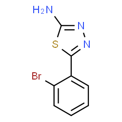 ChemSpider 2D Image | 5-(2-Bromophenyl)-1,3,4-thiadiazol-2-amine | C8H6BrN3S