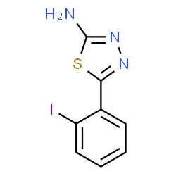 ChemSpider 2D Image | 5-(2-Iodophenyl)-1,3,4-thiadiazol-2-amine | C8H6IN3S
