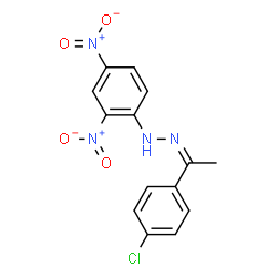 ChemSpider 2D Image | (1Z)-1-[1-(4-Chlorophenyl)ethylidene]-2-(2,4-dinitrophenyl)hydrazine | C14H11ClN4O4