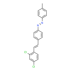 ChemSpider 2D Image | (E)-1-{4-[(E)-2-(2,4-Dichlorophenyl)vinyl]phenyl}-2-(4-methylphenyl)diazene | C21H16Cl2N2