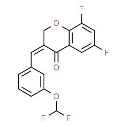 ChemSpider 2D Image | (3Z)-3-[3-(Difluoromethoxy)benzylidene]-6,8-difluoro-2,3-dihydro-4H-chromen-4-one | C17H10F4O3