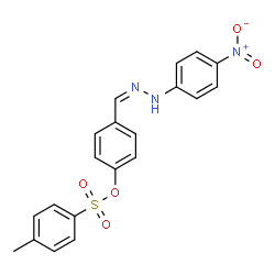 ChemSpider 2D Image | 4-{(Z)-[(4-Nitrophenyl)hydrazono]methyl}phenyl 4-methylbenzenesulfonate | C20H17N3O5S