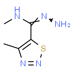 ChemSpider 2D Image | N,4-Dimethyl-1,2,3-thiadiazole-5-carbohydrazonamide | C5H9N5S