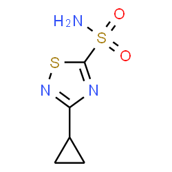 ChemSpider 2D Image | 3-Cyclopropyl-1,2,4-thiadiazole-5-sulfonamide | C5H7N3O2S2