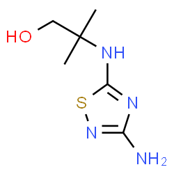 ChemSpider 2D Image | 2-[(3-Amino-1,2,4-thiadiazol-5-yl)amino]-2-methyl-1-propanol | C6H12N4OS