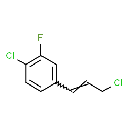 ChemSpider 2D Image | 1-Chloro-4-[(1E)-3-chloro-1-propen-1-yl]-2-fluorobenzene | C9H7Cl2F