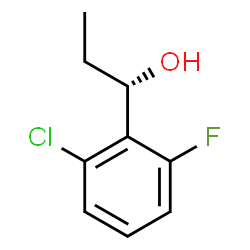 ChemSpider 2D Image | (1S)-1-(2-Chloro-6-fluorophenyl)-1-propanol | C9H10ClFO