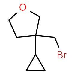 ChemSpider 2D Image | 3-(Bromomethyl)-3-cyclopropyltetrahydrofuran | C8H13BrO