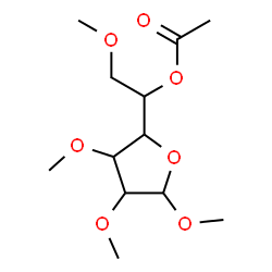 ChemSpider 2D Image | Methyl 5-O-acetyl-2,3,6-tri-O-methylhexofuranoside | C12H22O7