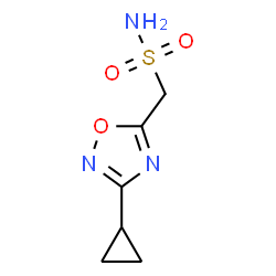 ChemSpider 2D Image | 1-(3-Cyclopropyl-1,2,4-oxadiazol-5-yl)methanesulfonamide | C6H9N3O3S